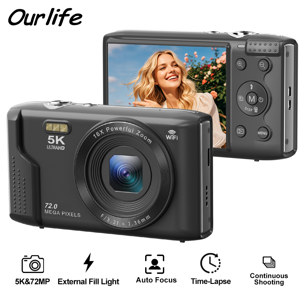 Canon Camera Eos R50 - Ourlife Kompakte Digitalkamera 5K 72MP 2,8''