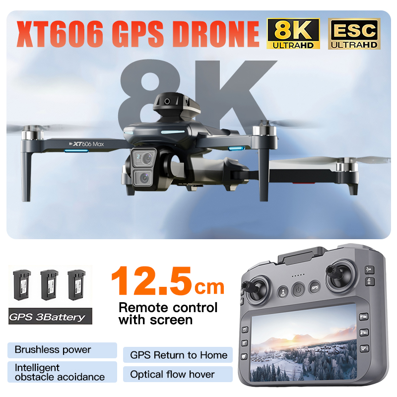 Drone Surveying - XT606 MAX 3 Akku-Drohne 4K 8K