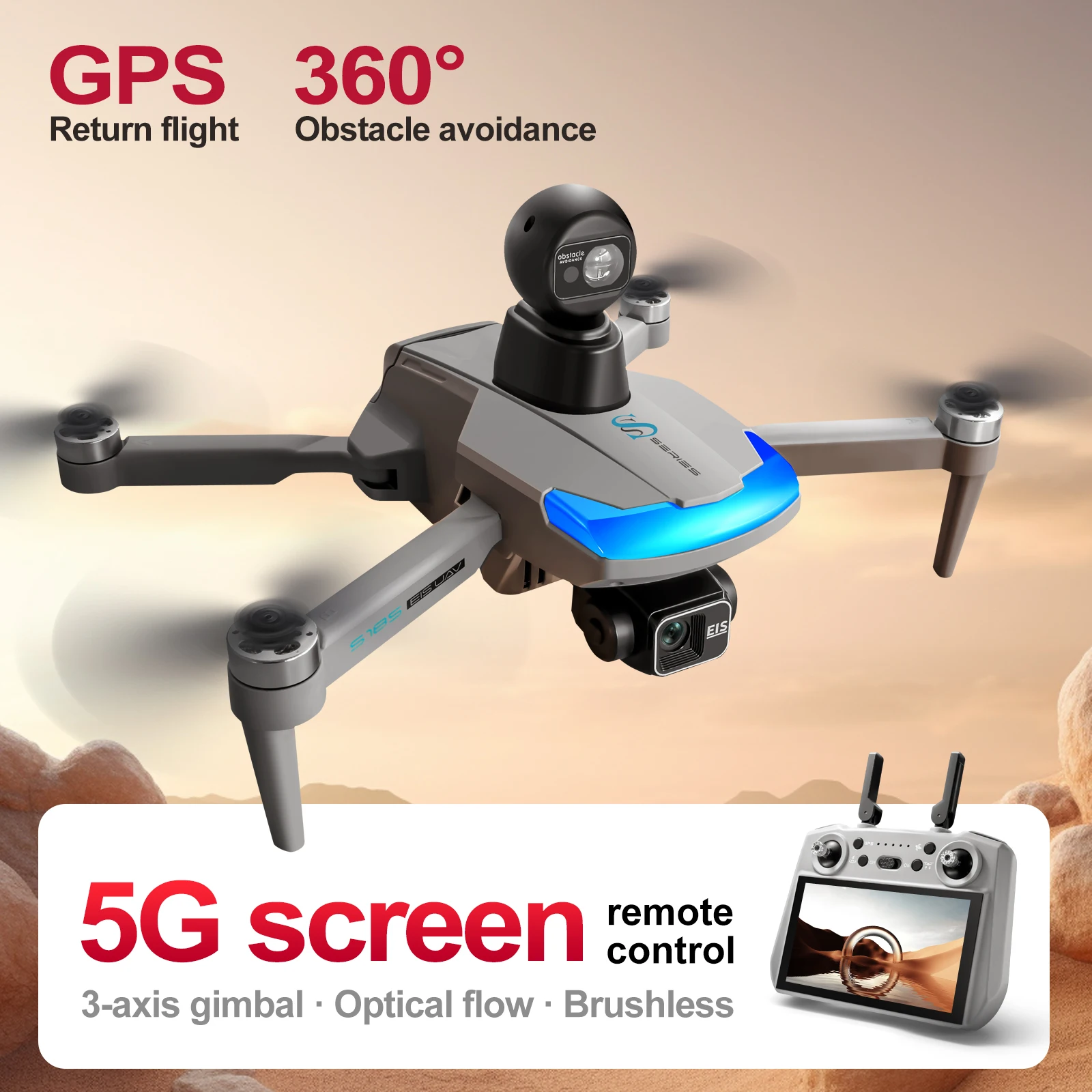 Drone Surveying - S185 Professionelle Drohne 2,7K HD Dual