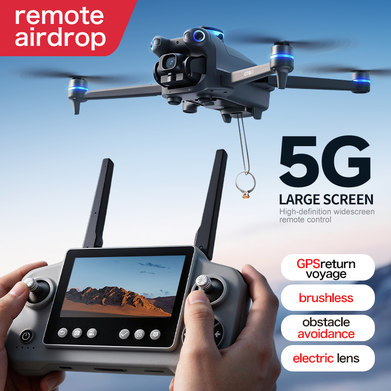 Drone Surveying - GT60 GPS-Drohne mit 4,3-Zoll-Bildschirmsteuerung, 4K professioneller